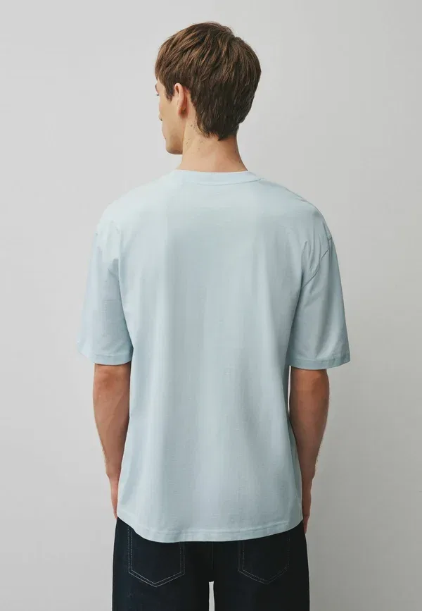 Футболка хлопковая Essential crew neck t-shirt relaxed fit, Next, Ice Blue, синий — фото 3