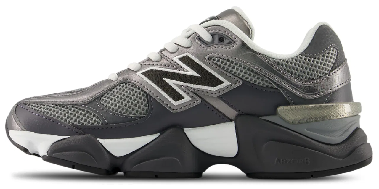 Кроссовки для мальчиков 9060 New Balance, черный/серый/белый — фото 2