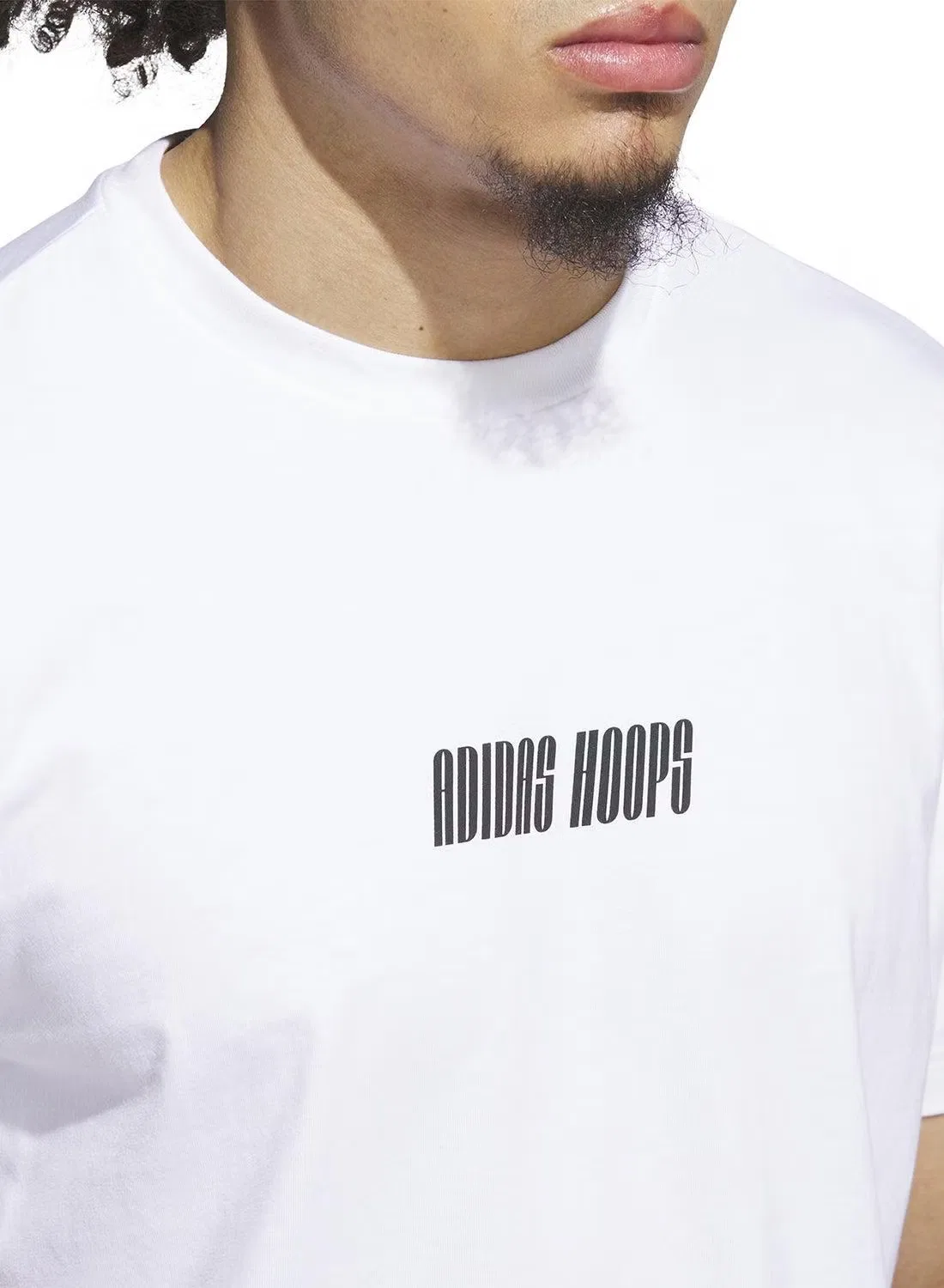 Футболка с принтом Hoops Adidas, белый — фото 3