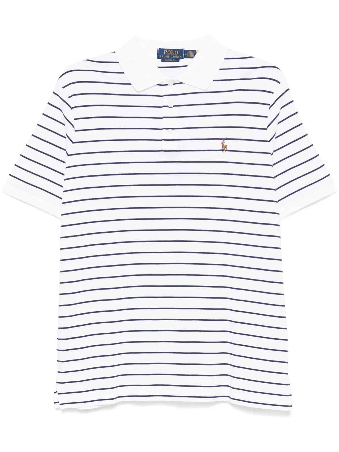 Поло с горизонтальными полосками Polo Ralph Lauren, белый