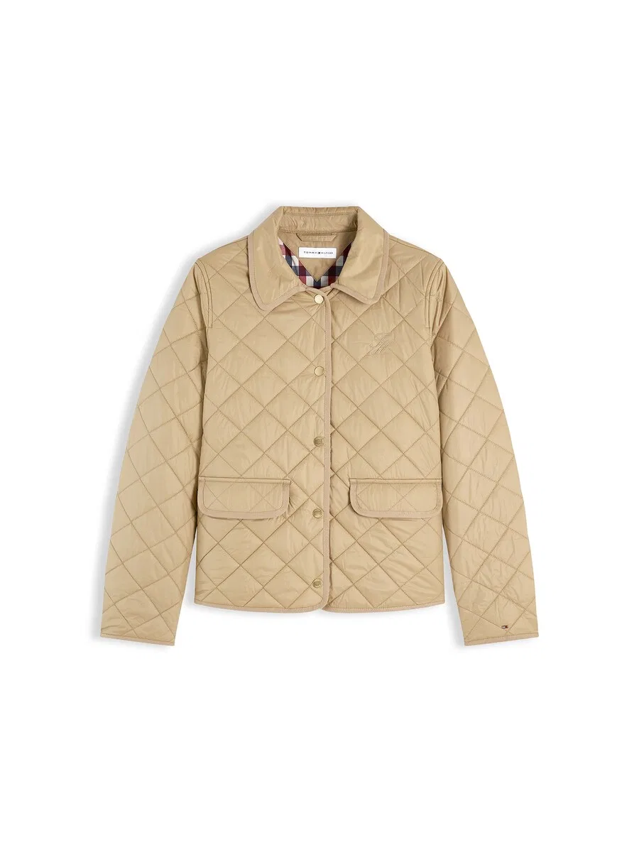 Куртка TOMMY HILFIGER межсезонья, бежевого цвета