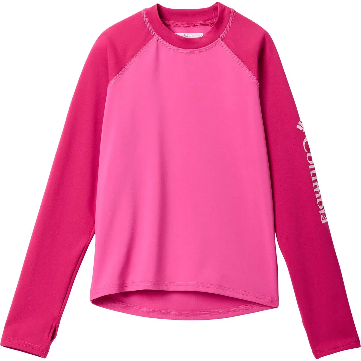 Детская рашгард с длинным рукавом Sandy Shores Long-Sleeve Sunguard Columbia, Pink Ice/Guava Pink
