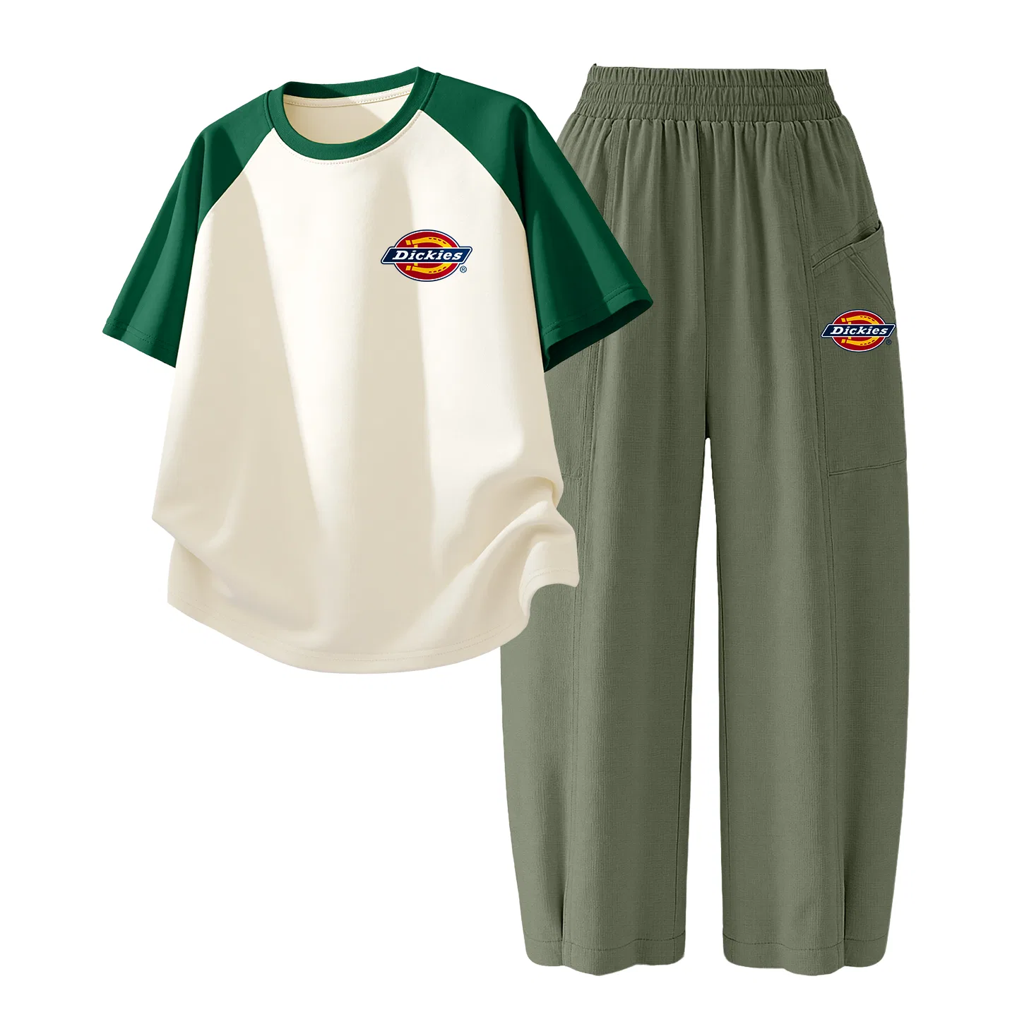 Детский спортивный костюм с круглым вырезом Dickies, Brown Yellow/Amber Yellow — фото 4