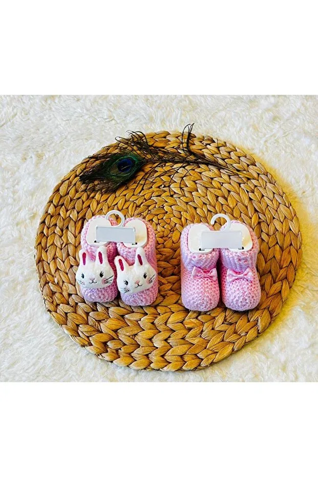 Детские пинетки для девочек с принтом Leopard Anne Dokunuşu Gibi Kuzum Bebe, Pink-Pink
