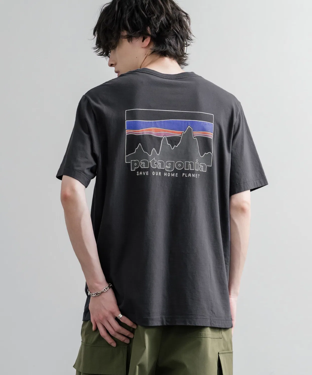 Мужская футболка с принтом '73 Skyline T Shirt patagonia, Black