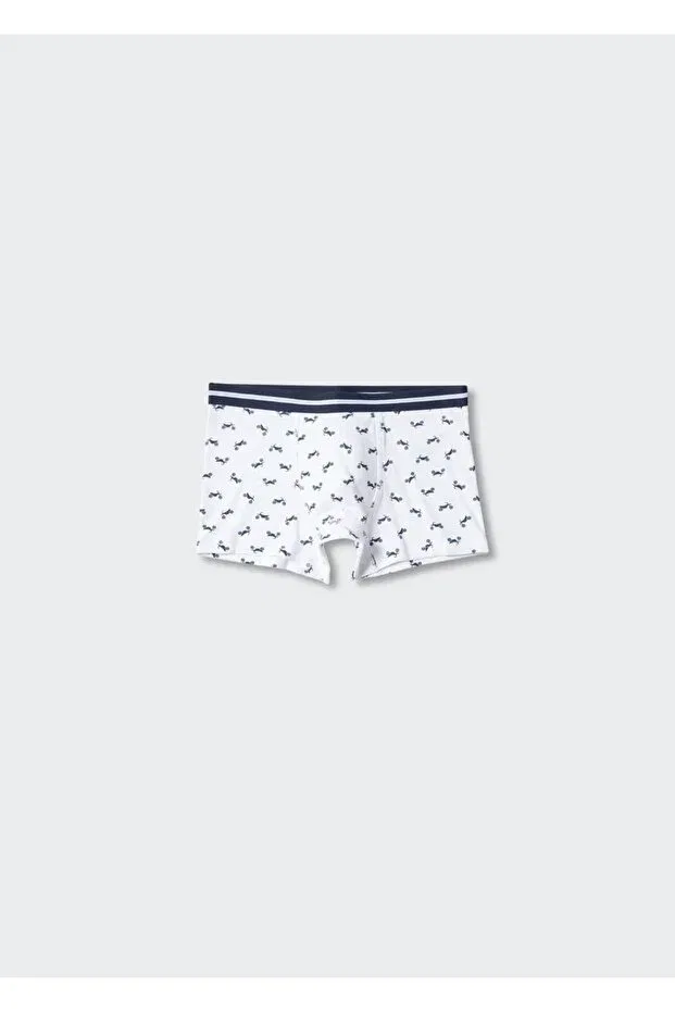 Детский комплект боксеров для мальчиков с принтом Mango Kids, Navy Blue — фото 4