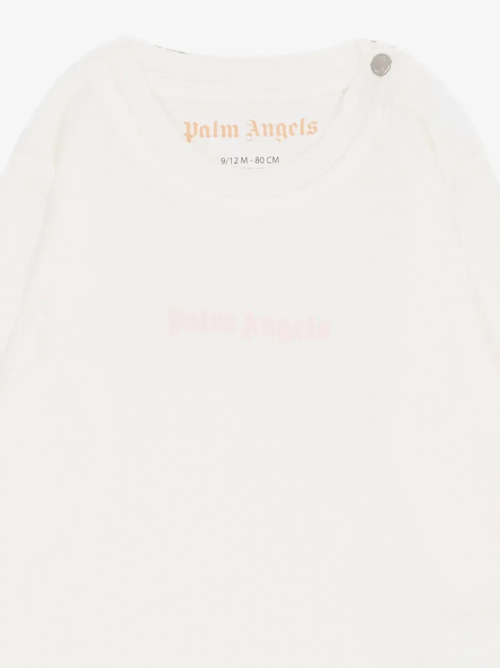 Футболка с длинным рукавом и принтом с логотипом Palm Angels Kids, бежевый — фото 3