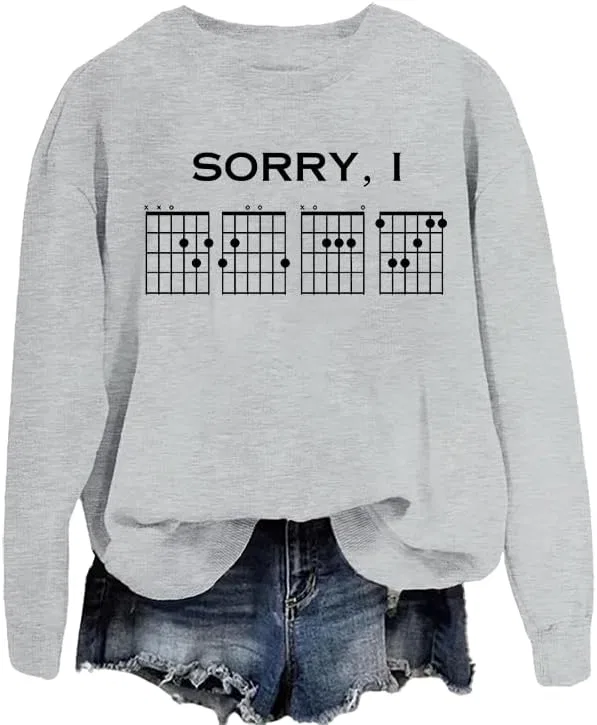 Мужской свитшот с принтом Sorry I DGAF, серый
