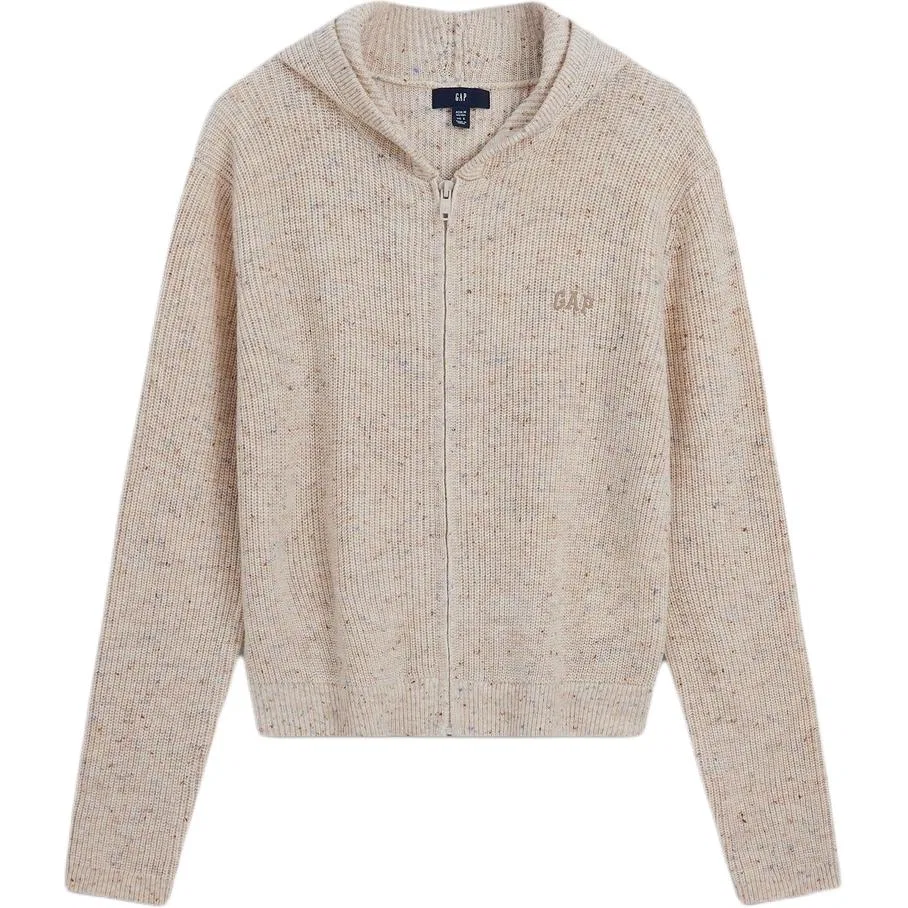 Женский кардиган с капюшоном, вязаный, GAP, Beige