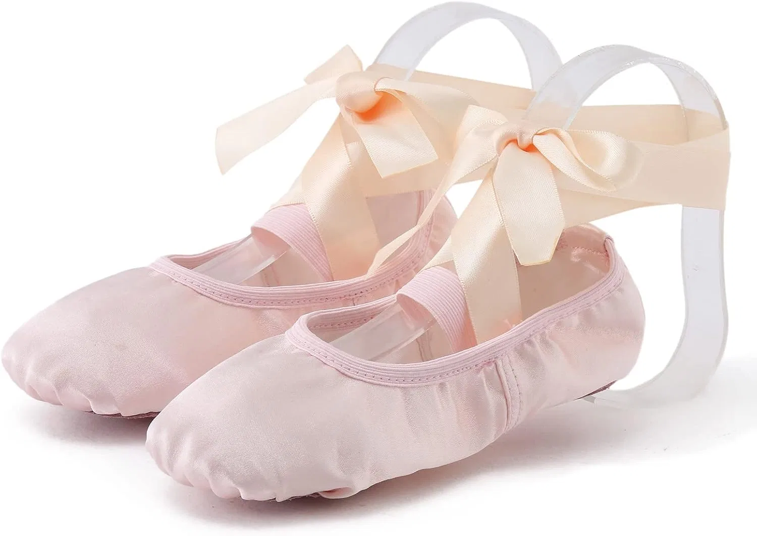 Детские балетки для девочек Canvas Ballet Shoes, Beige — фото 3