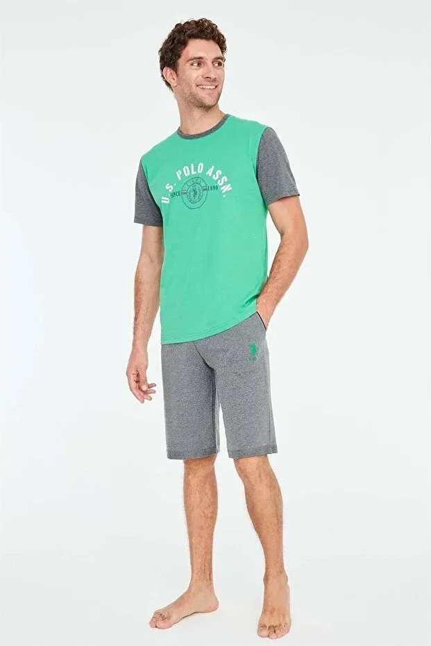 Мужской комплект пижамы с коротким рукавом U.S. Polo Assn., Green
