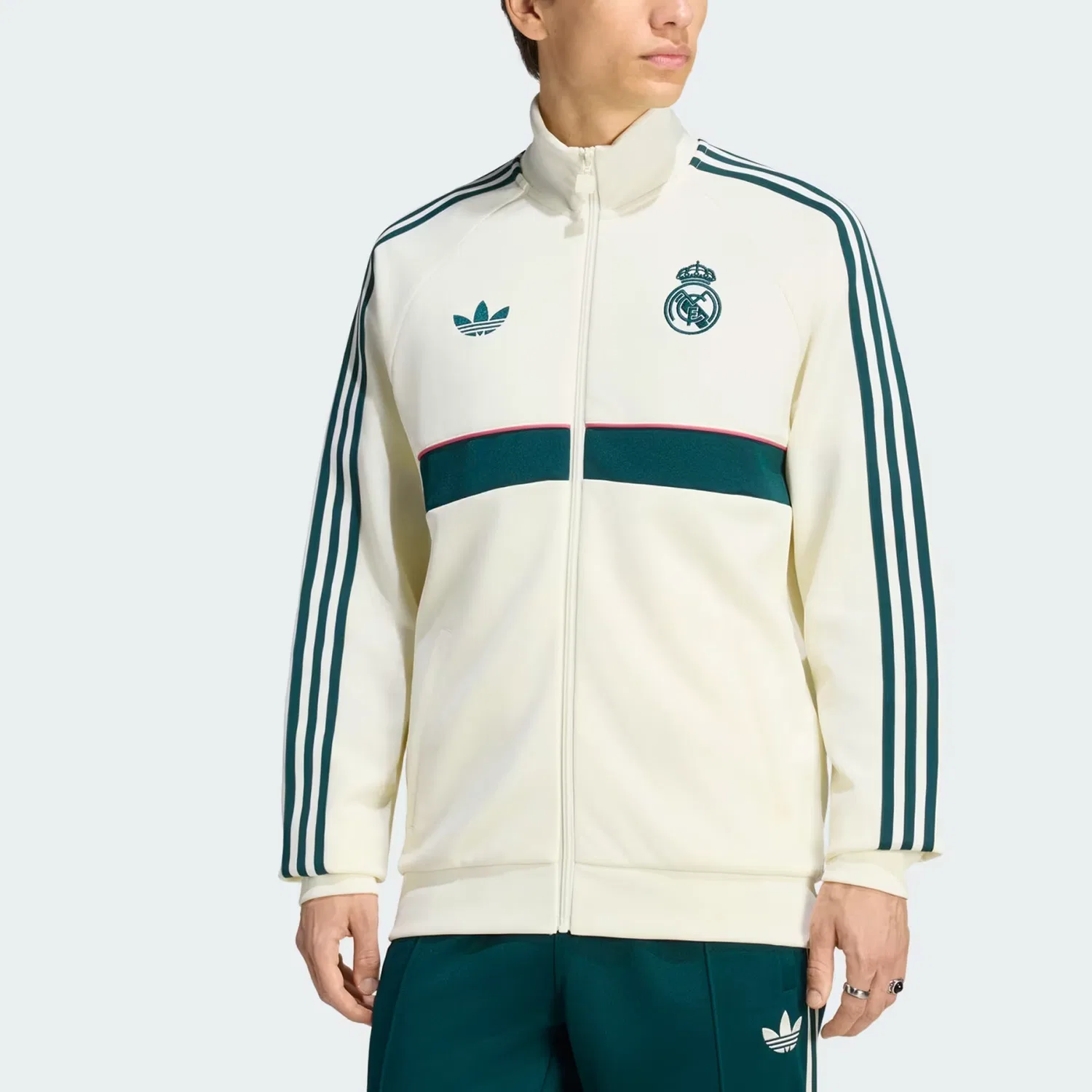 Мужская куртка Adidas Originals Real Madrid, Ivory White — фото 3
