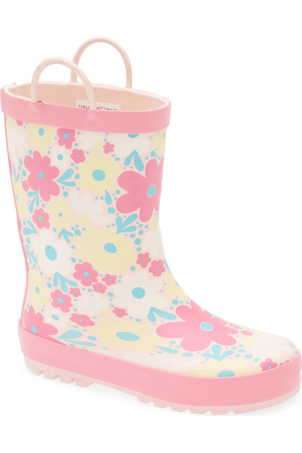 Детские сапоги резиновые с цветочным принтом Flower Rainboot Tucker + Tate, Pink Multi