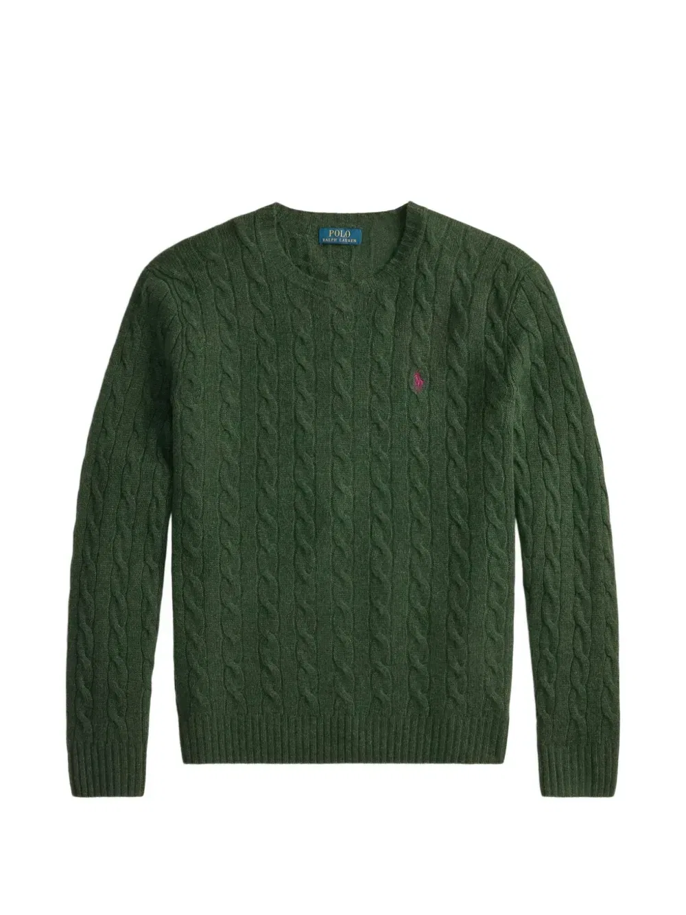 Вязаный свитер с вышивкой Pony Polo Ralph Lauren, зеленый