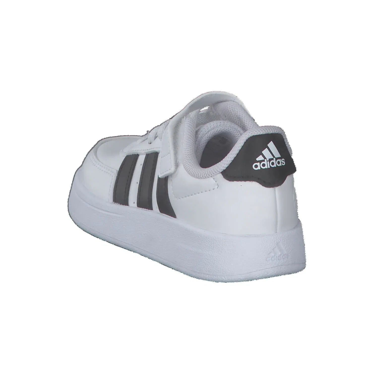 Детские кроссовки для мальчиков с принтом Breaknet Lifestyle Court Elastic Lace and Top Strap Shoes Adidas, Cloud White Core Black Core Black — фото 4