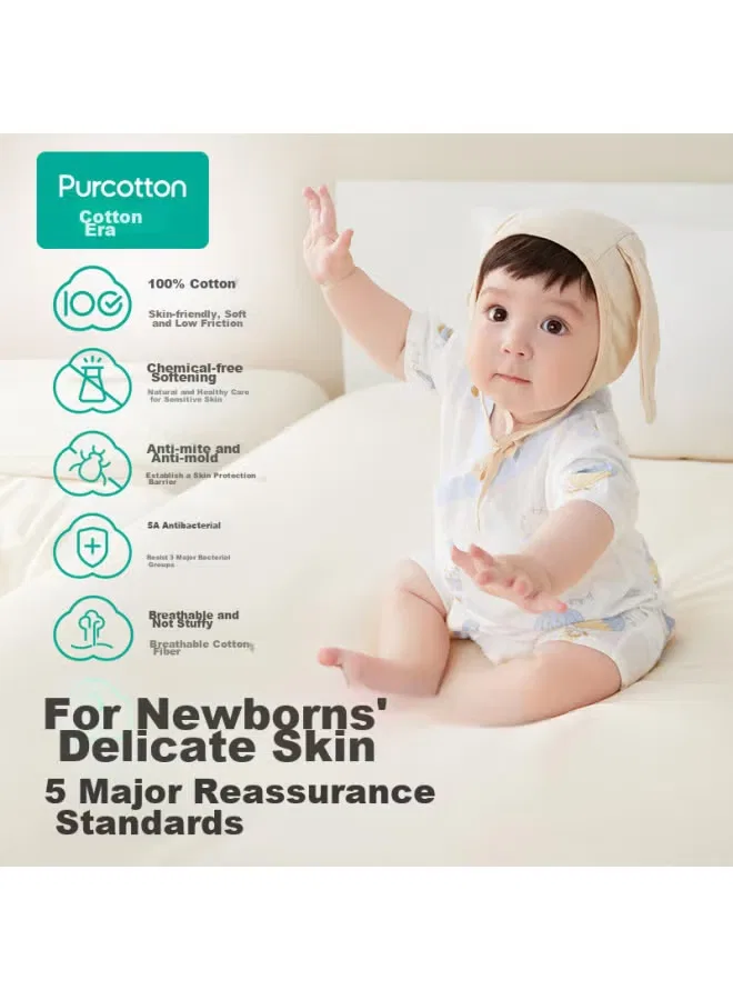 Боди-комбинезон для новорожденных из хлопка с принтом Xunmeng Purcotton, разноцветный — фото 2