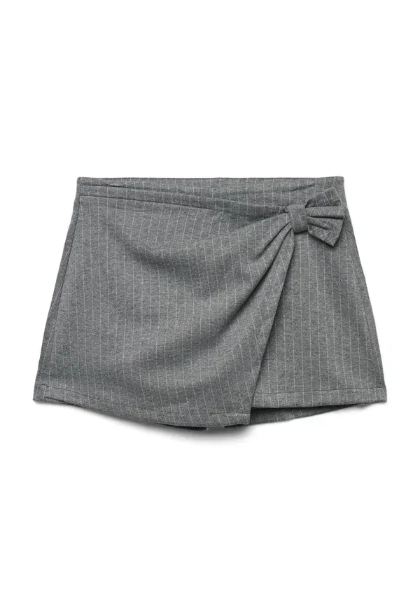 Юбка с бантом, пинстрип, Mini skirt, Terranova, темно-серый — фото 3