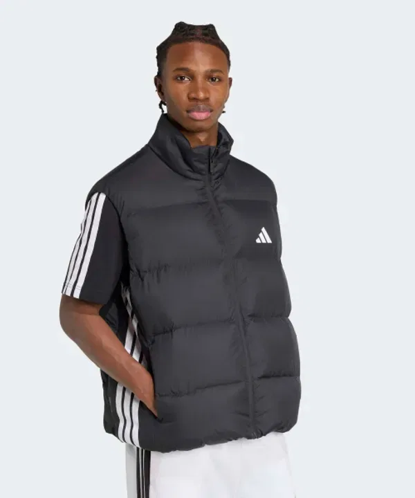Пуховый жилет Climawarm 3-Stripes, Adidas, черный — фото 3