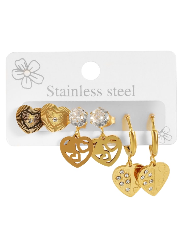 

Adeliás Женский кулон - подвеска в форме сердца из нержавеющей стали в золотом исполнении