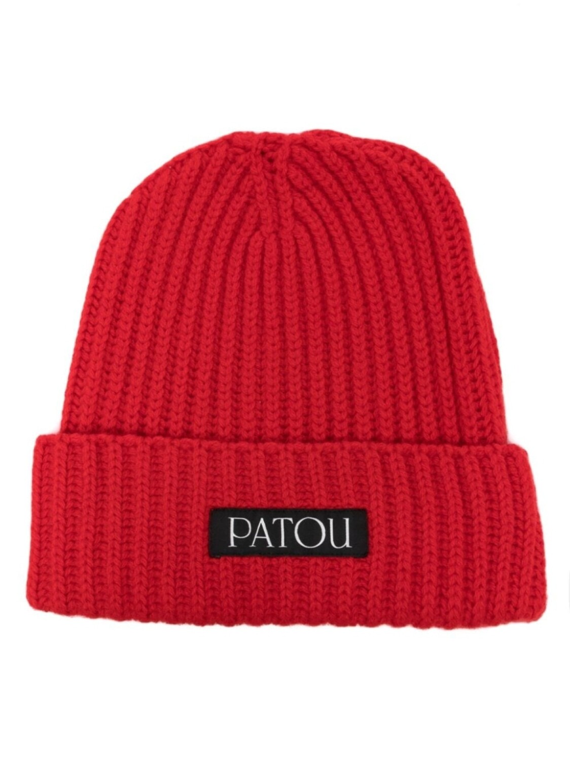 

Patou шапка бини с нашивкой-логотипом, красный