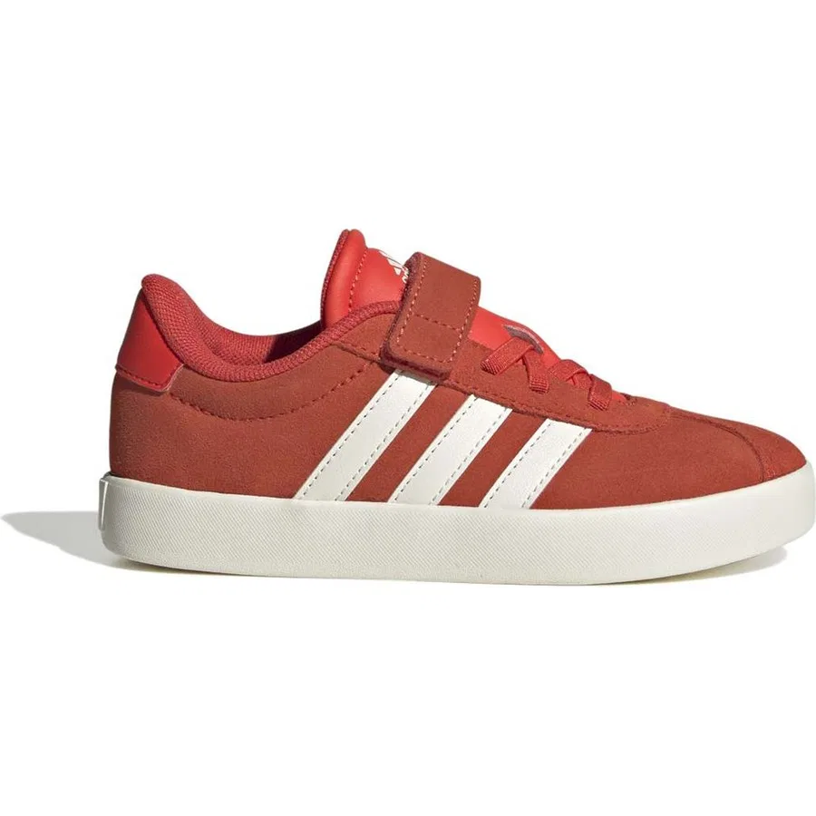 Детские кроссовки с эластичными шнурками и липучкой, модель Vl Court 3.0 El C, adidas, Красный