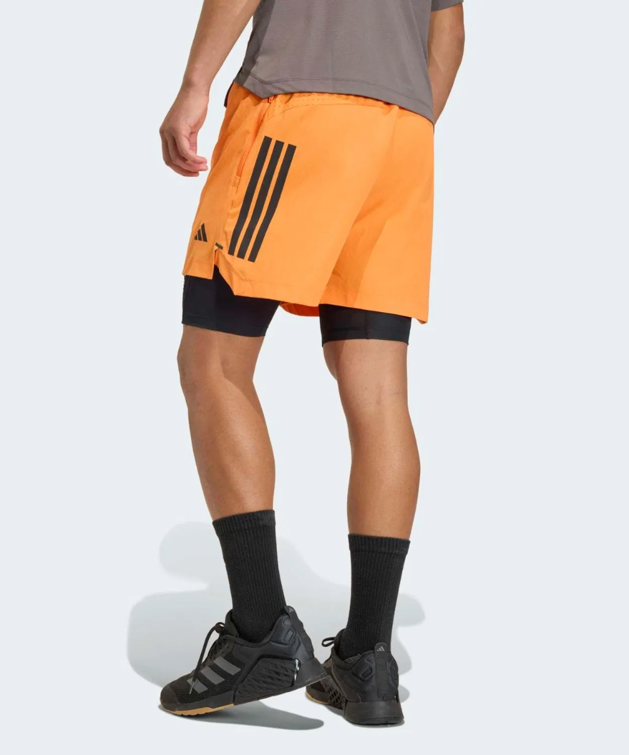 Мужские шорты D4T Power Three Stripes Adidas, Orange — фото 2