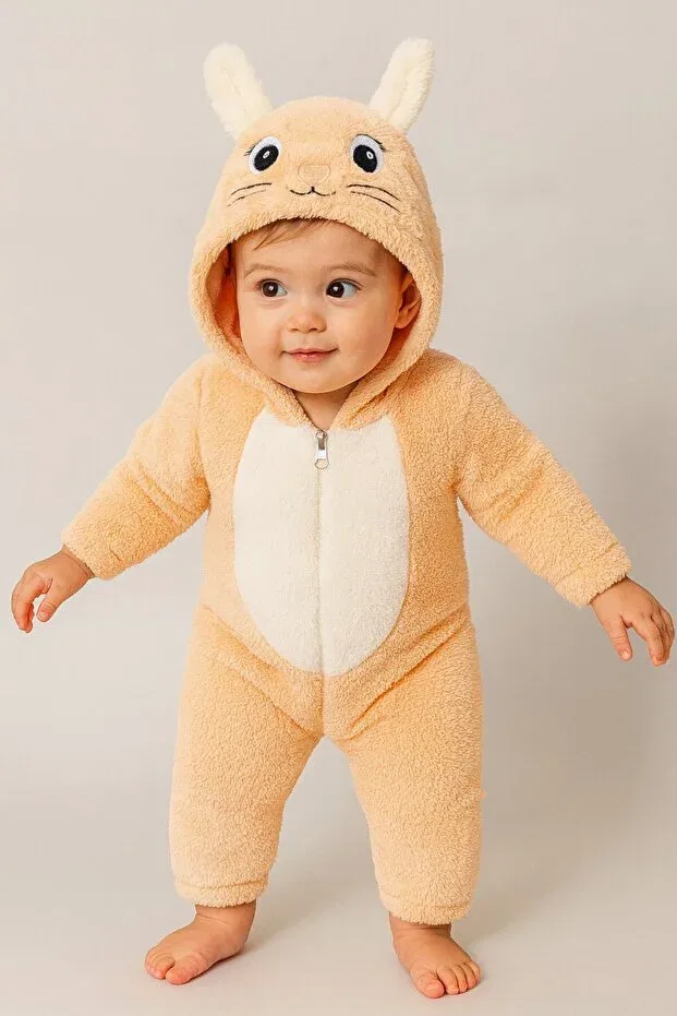 Детский комбинезон с капюшоном Chicsy Baby, Salmon