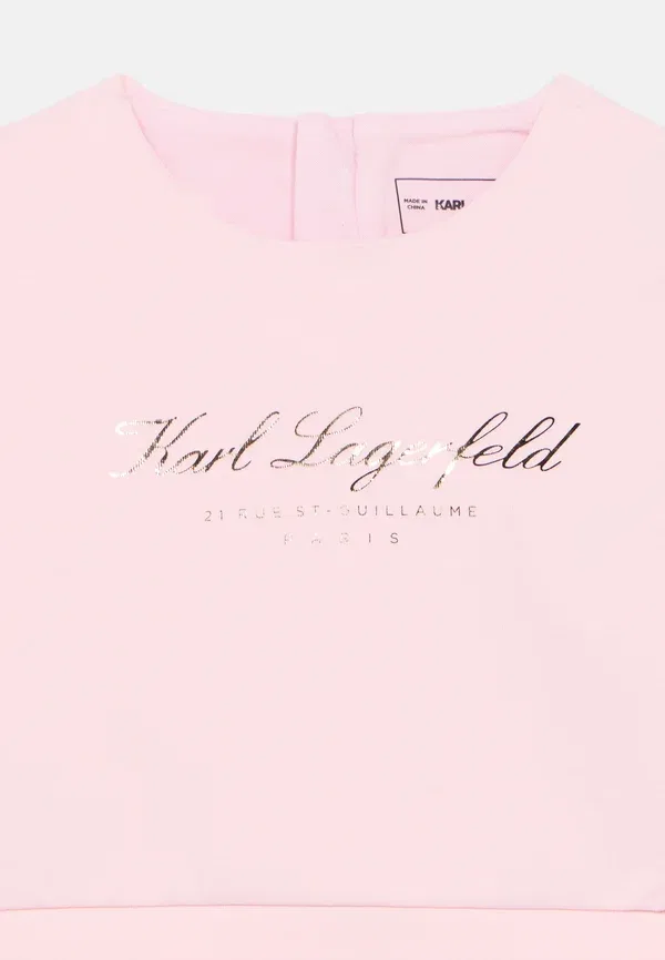 Джемпер и брюки хлопковые Karl Lagerfeld Kids, розовый — фото 4