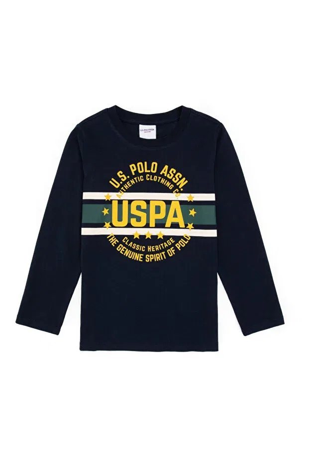 Детские свитшот для мальчиков хлопковый U.S. Polo Assn., Navy Blue — фото 3