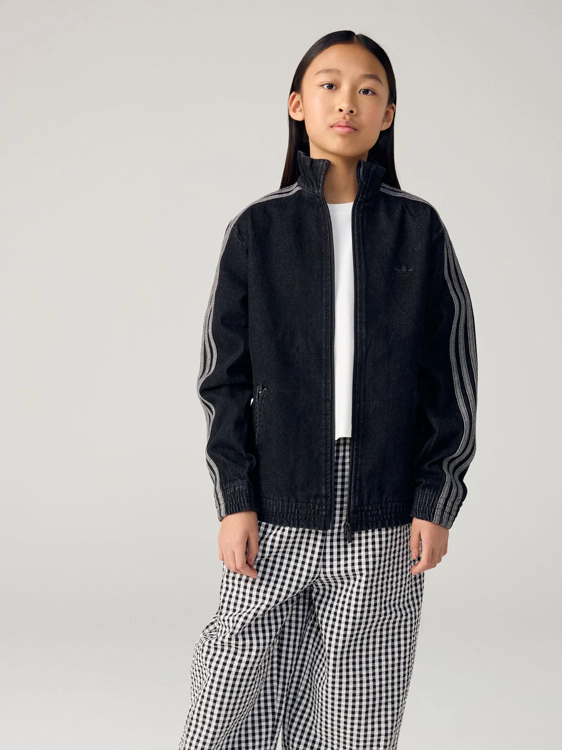 Джинсовая куртка Firebird Tracktop Denim, adidas Originals, черный — фото 4