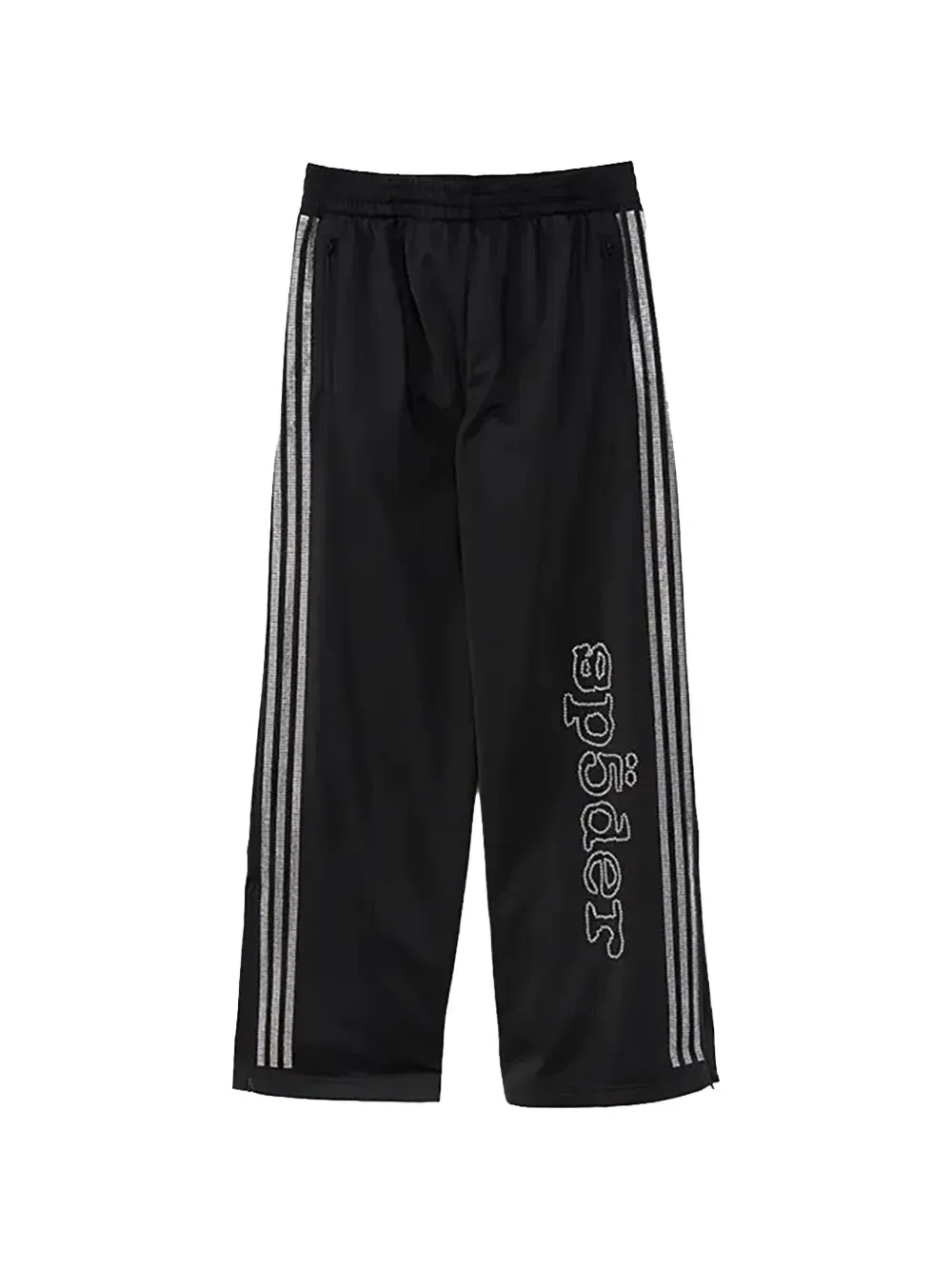 Sp5der брюки, украшенные стразами Adidas, черный