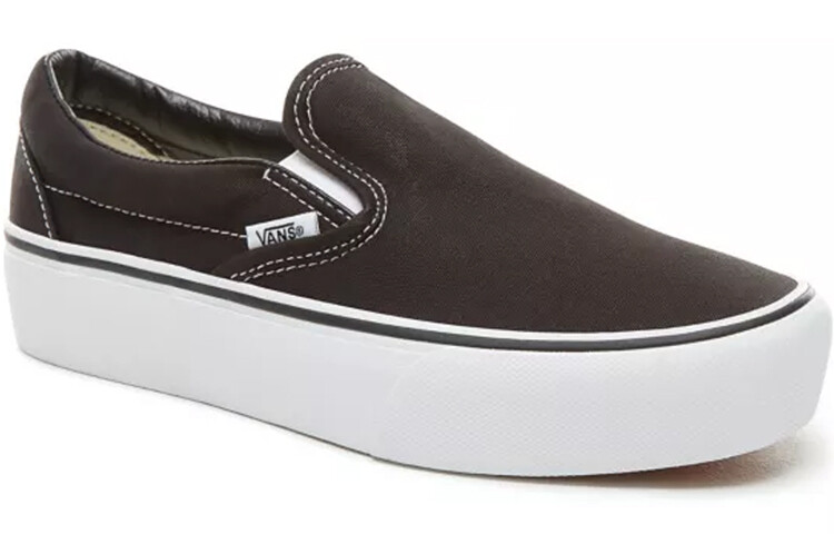 Кроссовки Slip-On Classic Vans Platform 'Black' Women's — фото 3