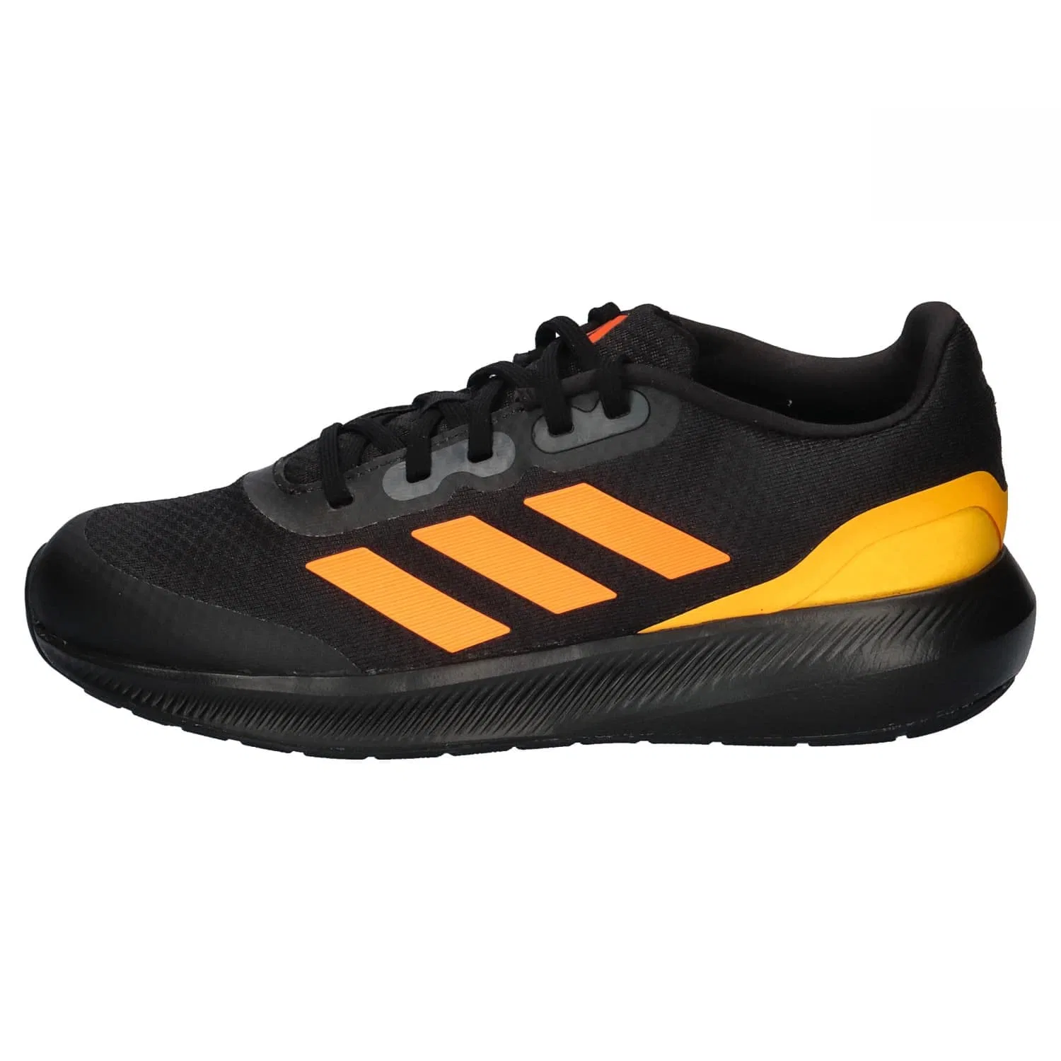 Детские кроссовки для мальчиков легкие Runfalcon 3.0k Adidas, Core Black Screaming Orange Solar Gold — фото 3