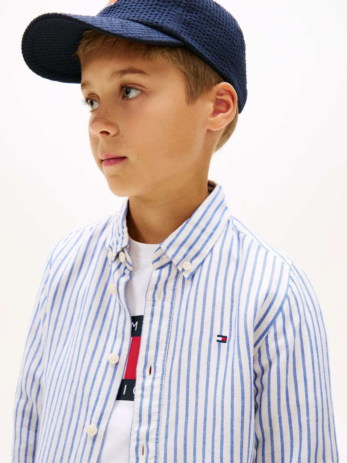 Рубашка с полосками Tommy Hilfiger, синий — фото 4