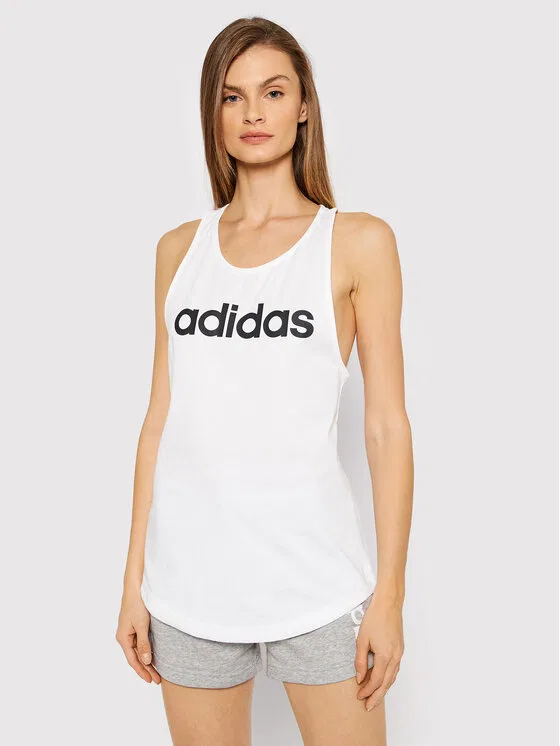Топ regular fit Essentials Loose Logo Adidas, белый