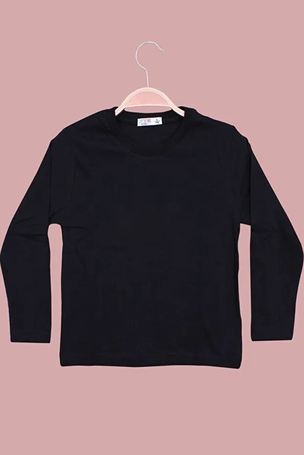 Детское худи для девочек свободного кроя Fyk Collection, Black