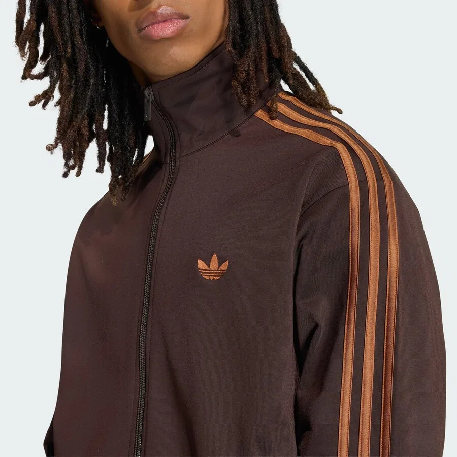 Худи на молнии ADIDAS ORIGINALS 'Firebird' в цвете Umbra, темно-коричневый — фото 3