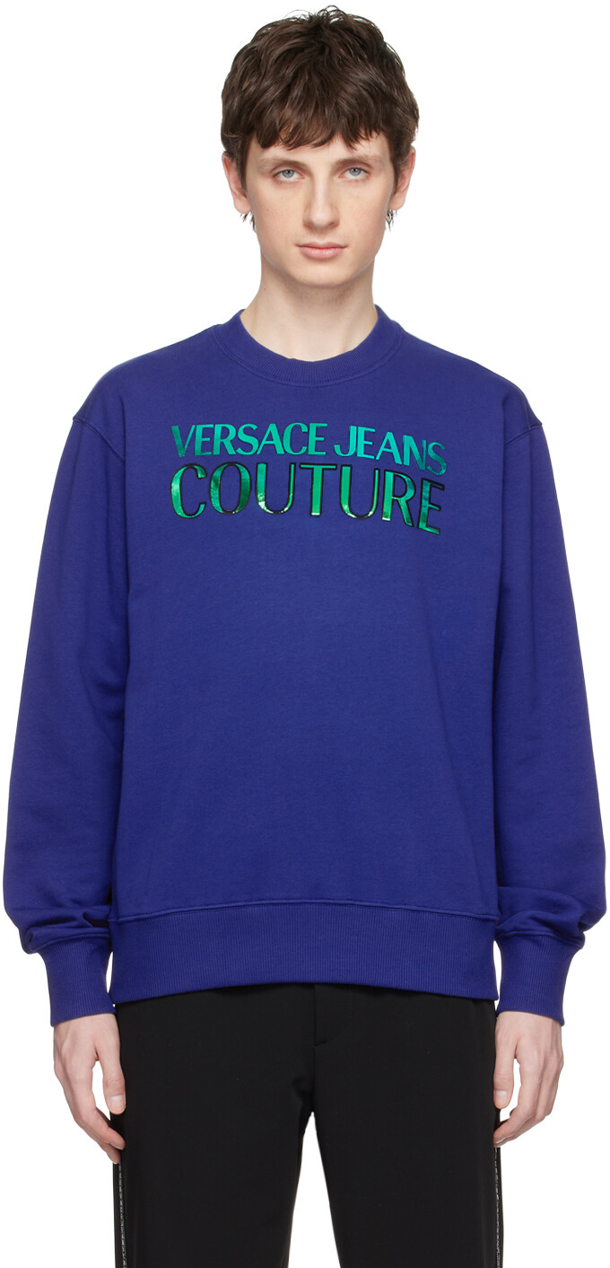 

Синяя радужная толстовка Versace Jeans Couture, Синий, Синяя радужная толстовка Versace Jeans Couture