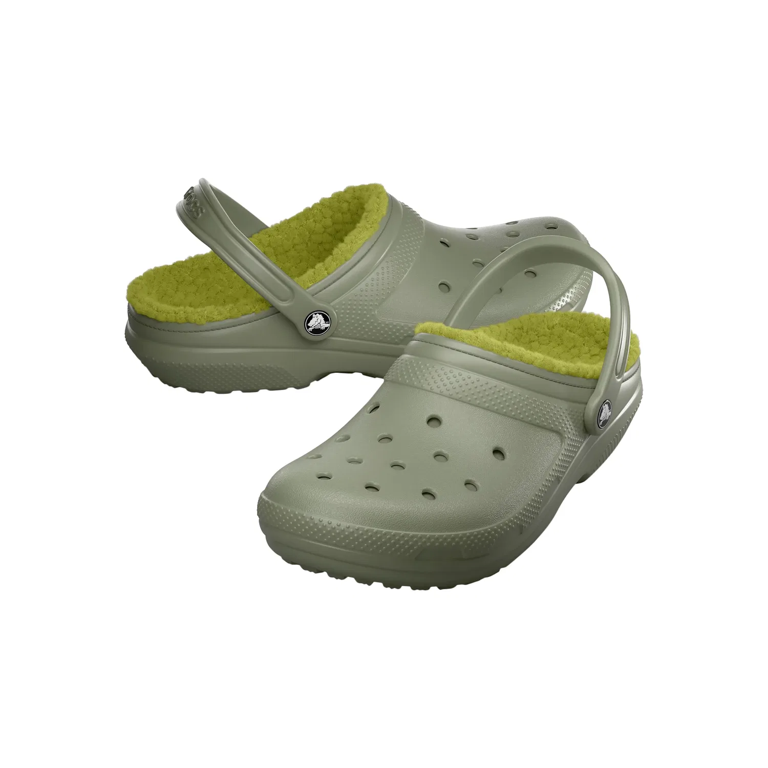 Сабо детские с подкладкой Classic Lined Clog K Crocs, зеленый — фото 3