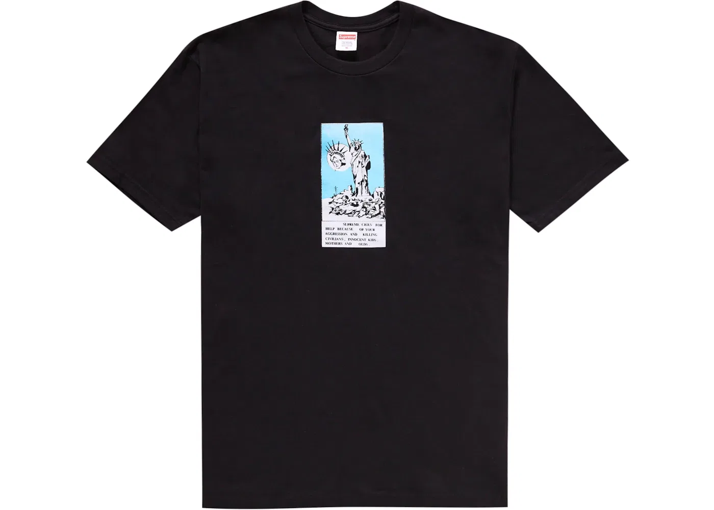 Мужская футболка с принтом Supreme Liberty Tee, Black