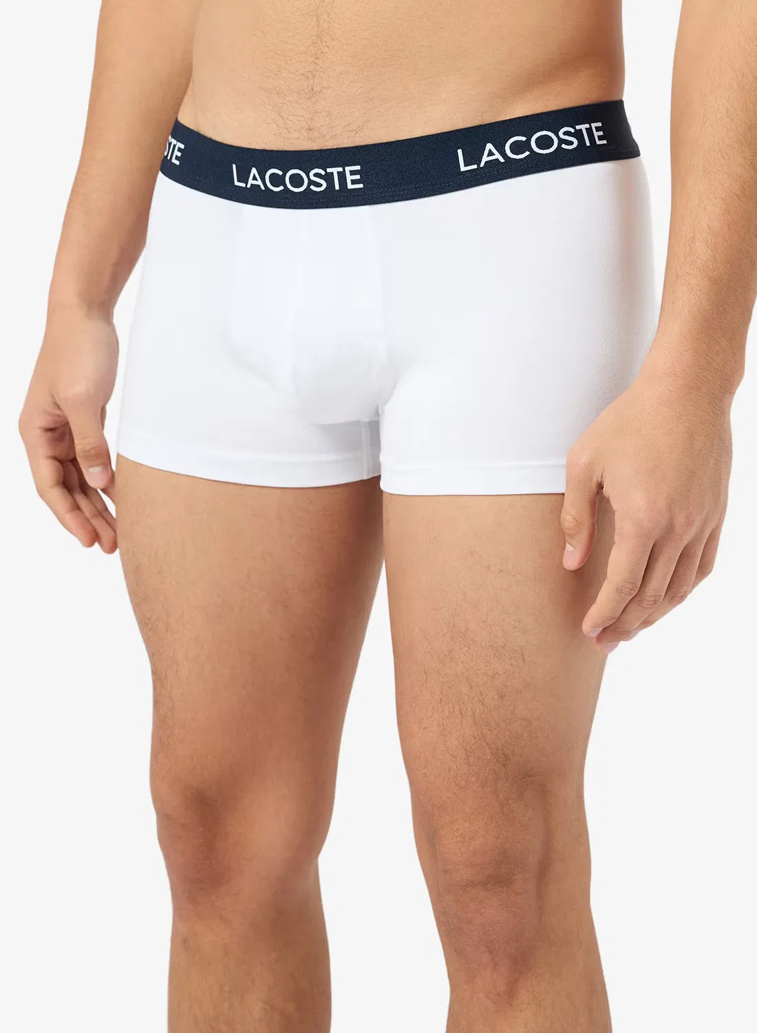 Трусы-боксеры эластичные, комплект из 5 штук, Lacoste, белый — фото 2