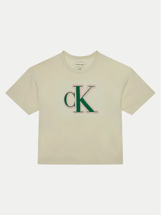 Футболка boxy fit Calvin Klein Jeans, кремовый