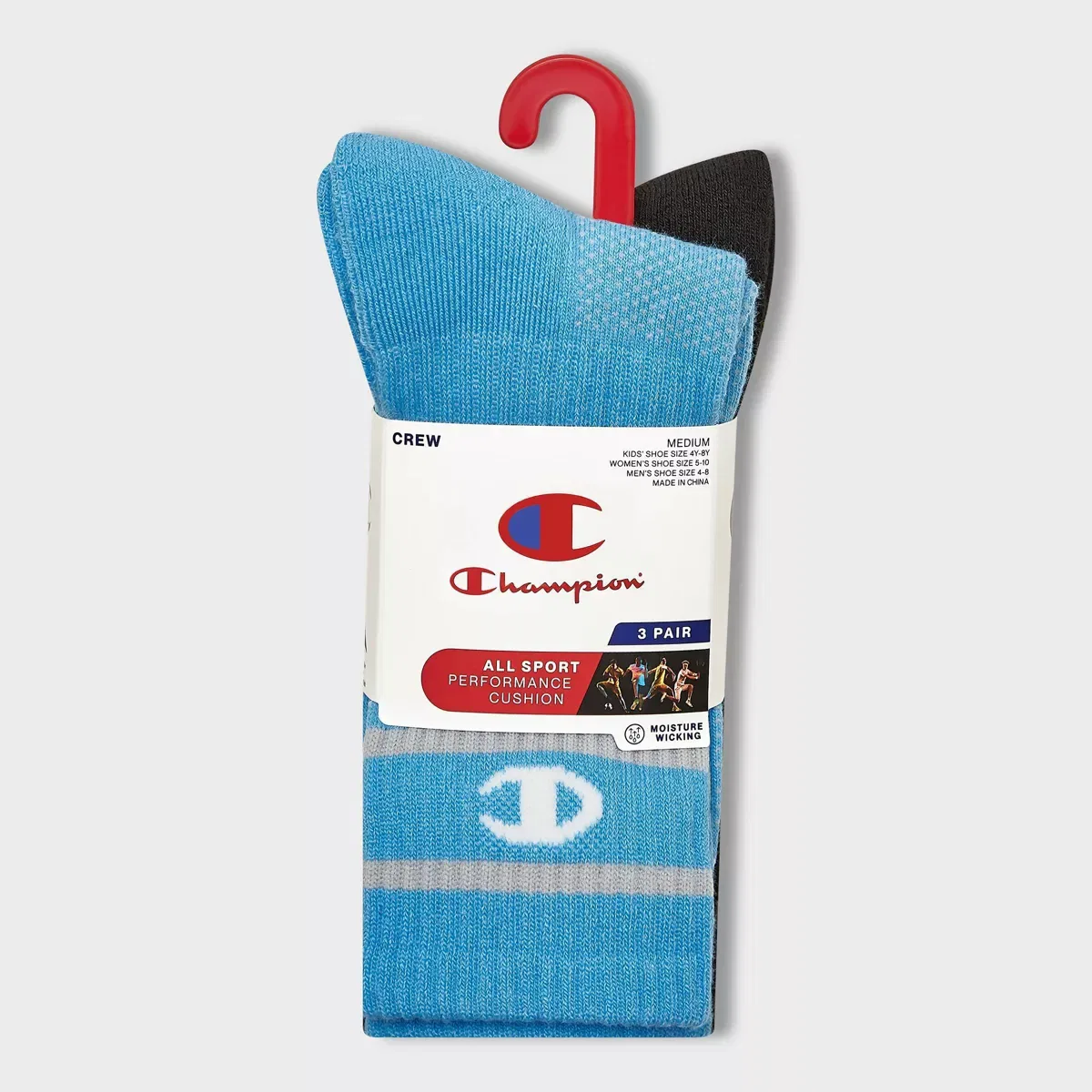 Детские носки для мальчиков спортивные 3 пары Champion Team/Sport Equipment, Blue Assorted — фото 4
