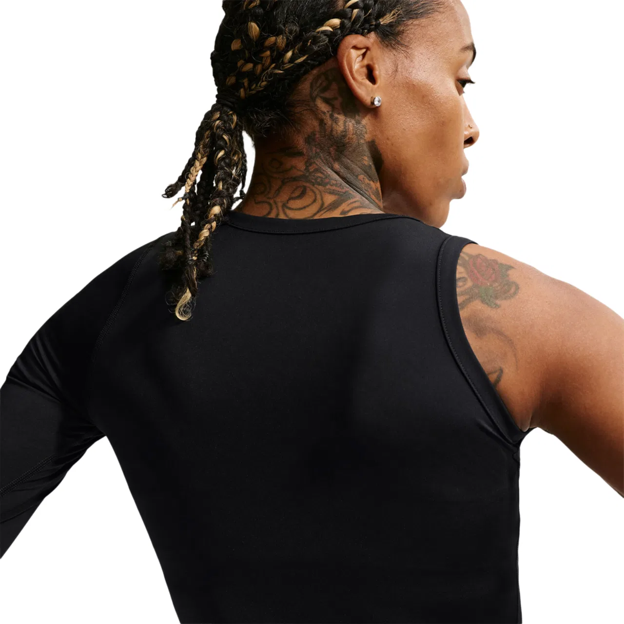 Асимметричная футболка женская A'Ja Dri-FIT Nike, черный/белый — фото 2