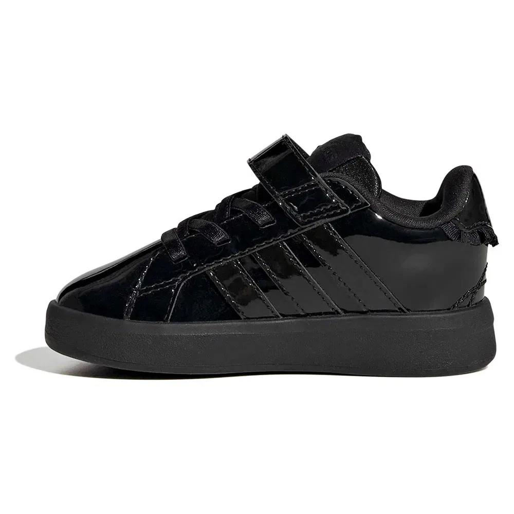 Детские кроссовки для девочек с принтом Grand Court 3.0 Adidas, Black — фото 4