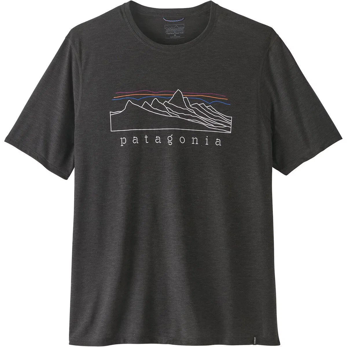 Мужская футболка с коротким рукавом из дышащего трикотажа Capilene Cool Trail Stratapeaks Patagonia, Ink Black