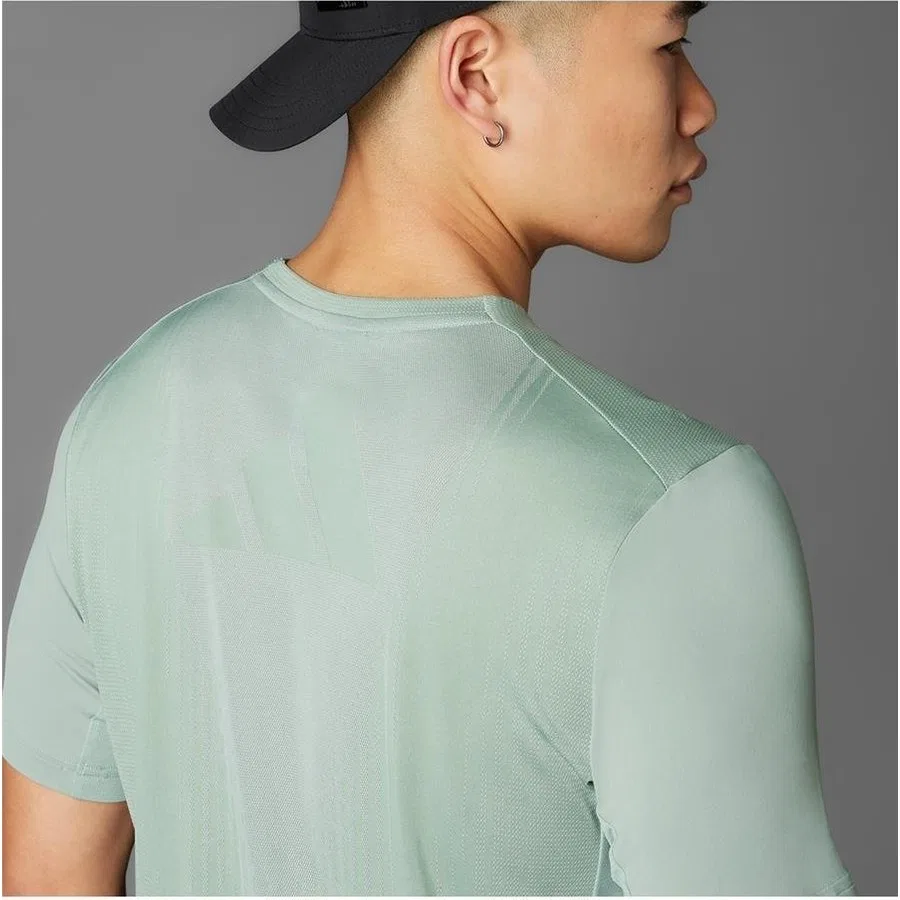 Футболка спортивная с технологией CLIMACOOL+ AIRCHILL TEE adidas, Зеленый — фото 4