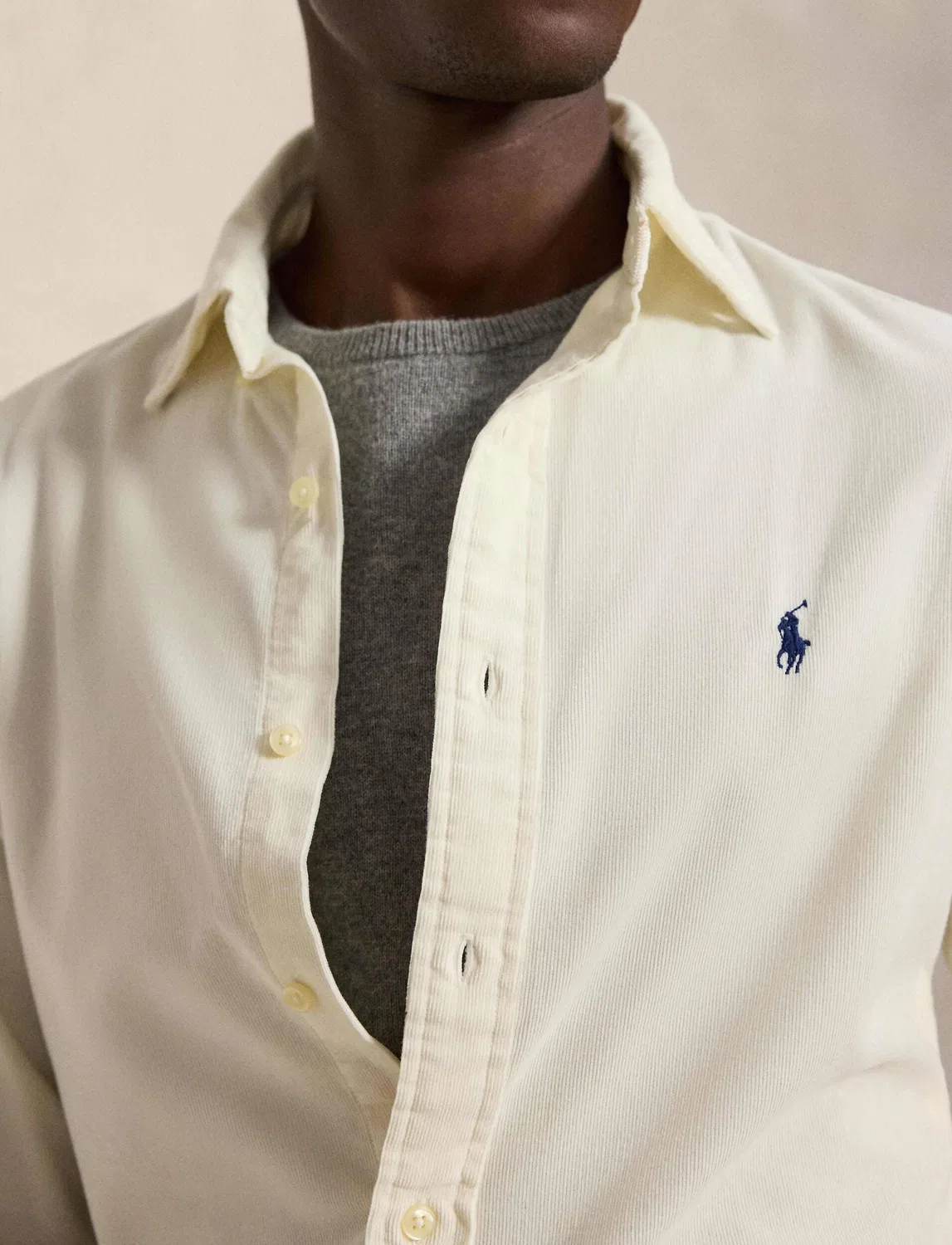 Рубашка с длинным рукавом Polo Ralph Lauren, ecru — фото 4