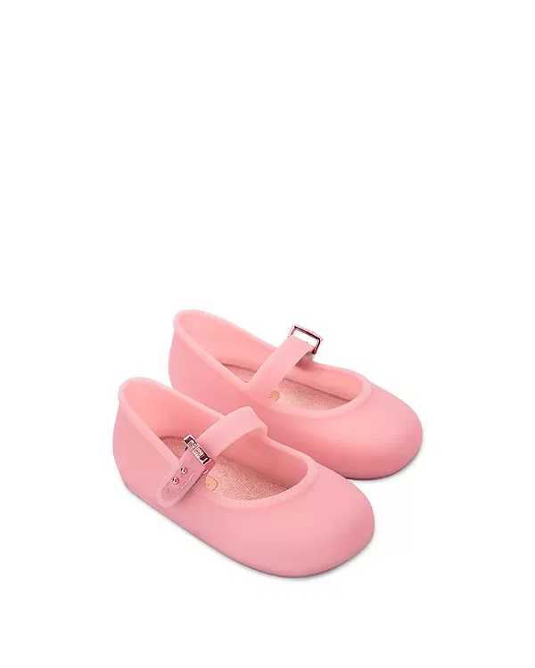 Детские балетки для девочек с мягкой подошвой Mini Melissa, Milky Pink