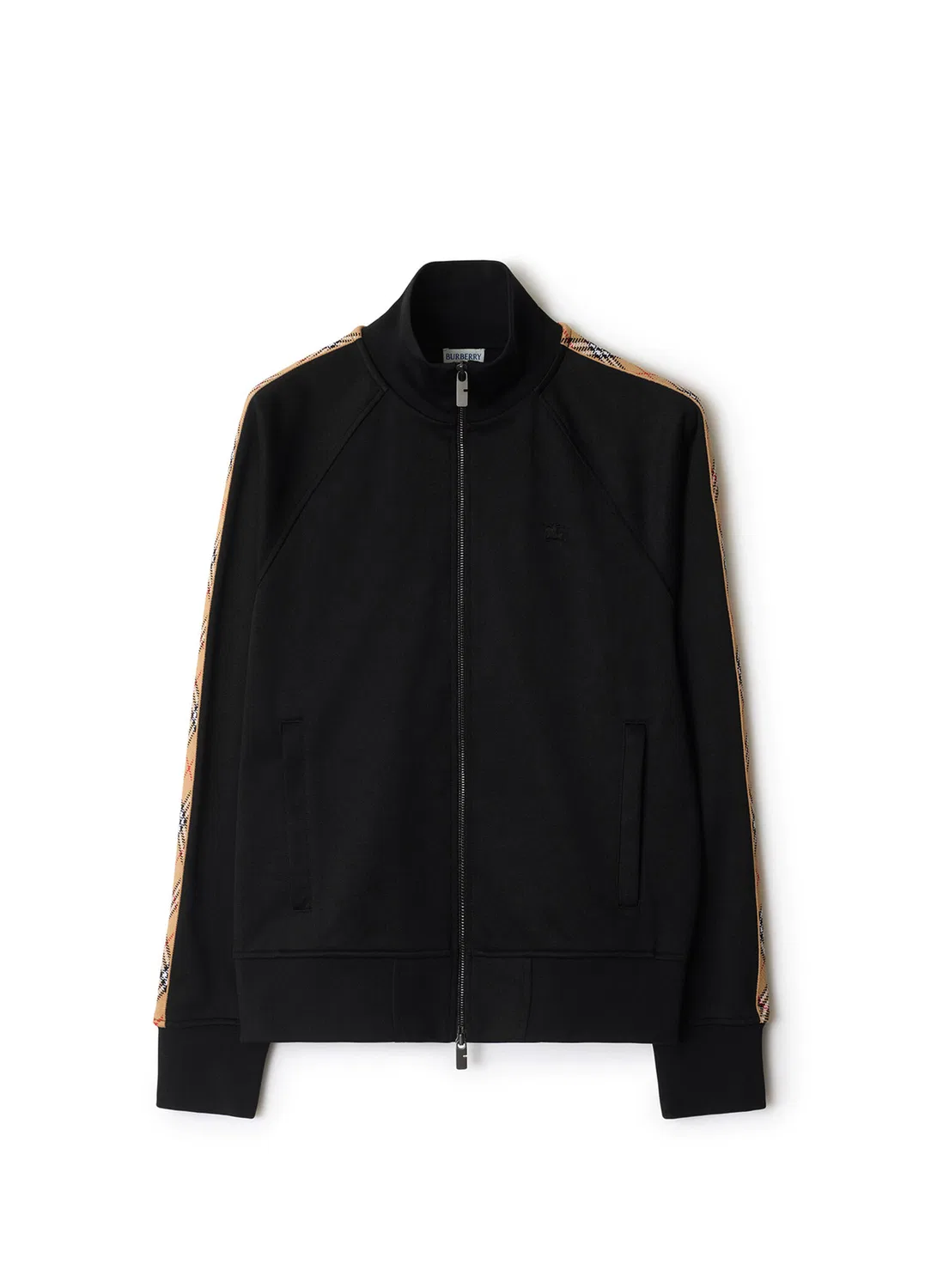 Толстовка Burberry Check Trim Cotton Blend, Черный